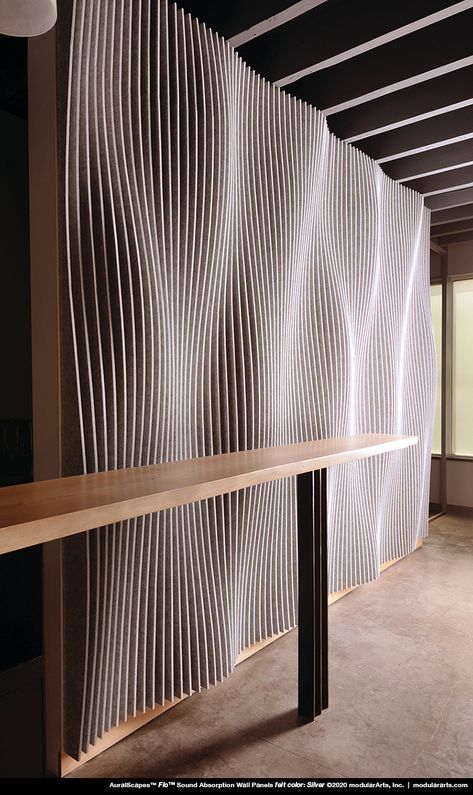 Acoustical Wall Panel Design, Sound Panels Decorative, Gypsum Wall Panels, Sound Studio Design, Sound Panels Design, Wall Panels Ideas, Wood Wall Accent, Felt Wall Panels, Sound Baffles