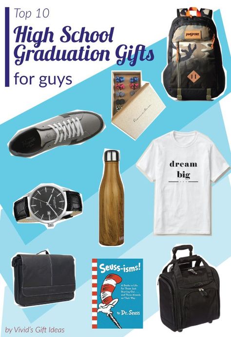 High School Graduation Gifts for Guys. 10 cool and great ideas! High School Graduation Gift Ideas, Boyfriend Graduation, Boyfriend Graduation Gift, Gift Ideas For Guys, Graduation Gifts For Boys, Graduation Gifts For Guys, Boy Graduation, Best Graduation Gifts, Graduation Gift Ideas