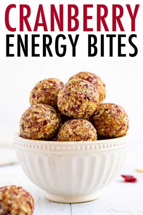 These cranberry energy bites are the perfect easy snack. Made with just 7 simple ingredients including almonds, cashews, dates and dried cranberries. #energybites #cranberryenergybites #eatingbirdfood Eating Bird Food, Energy Bites Recipes, Autoimmune Diet, Energy Ball Recipe, Cranberry Almond, Energy Bites, Energy Balls, Bird Food, Pre Workout