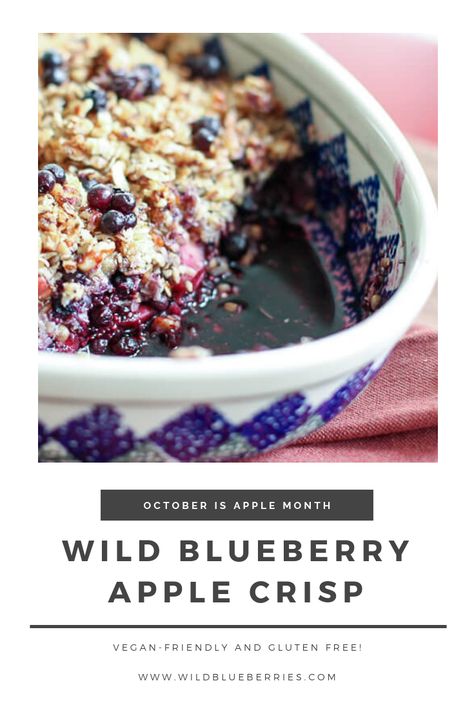 Apple Blueberry Crisp, Blueberry Crisp Recipe, Apple Blueberry, Gluten Free Apple Crisp, Easy Apple Crisp Recipe, Blueberry Crisp, Apple Crisp Recipe, Sweet Fruit, Fruity Desserts