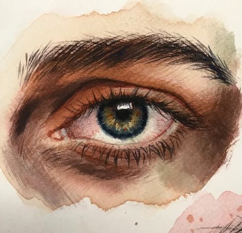 Watercolour Eye, Watercolor Eyes, Eye Sketch, Flower Painting Canvas, Beauty Art Drawings, Eye Painting, Book Drawing, Color Pencil Art, Art Inspiration Painting