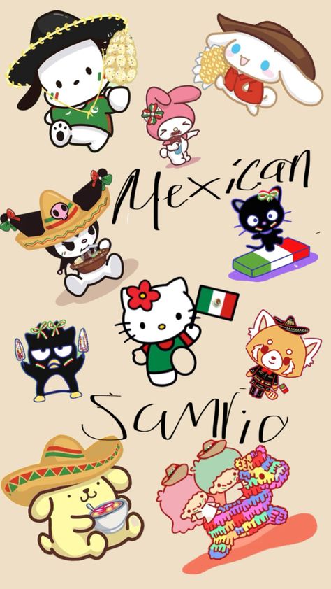 Mexican Hello Kitty, Hello Kitty Sanrio, Hello Kitty Wallpaper, Sanrio Characters, Hello Kitty, Kitty, Kawaii, Mexico