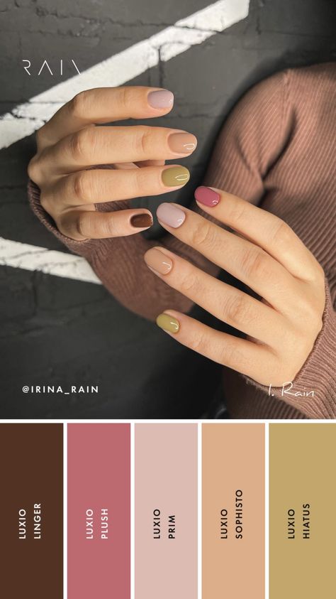 Nail Color Combinations, Multicolored Nails, Mens Nails, Subtle Nails, Gelish Nails, Casual Nails, Square Acrylic Nails, Minimalist Nails, Healthy Nails