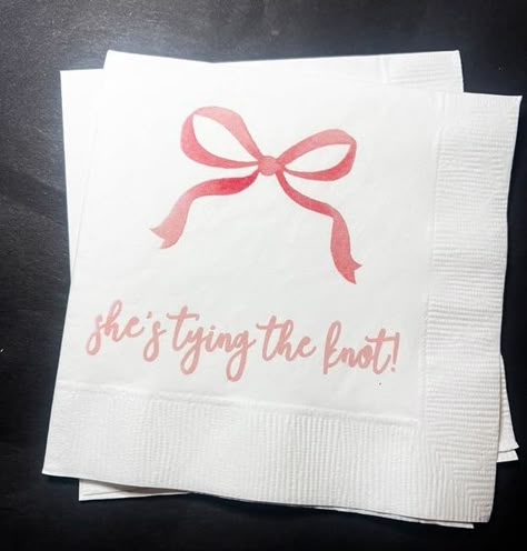 Amazon.com: Generic She's Tying The Knot Bridal Shower Pink Bow Bridal Shower Brunch Pink Bachelorette - Cocktail, Napkins Set of 25, White : Home & Kitchen Bachelorette Cocktails, Bridal Shower Pink, Tie The Knot Wedding, Pink Bachelorette, Bridal Shower Inspo, Bachelorette Themes, Bridal Luncheon, Pink Bridal Shower, Bridal Shower Brunch