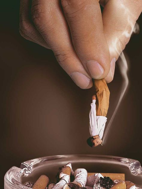 Don't Smoke by roweig on DeviantArt Conceptual Photo, Publicidad Creativa, Foto Tips, Surrealism Photography, Photoshop Art, Face Photo, Photoshop Photography, Creative Advertising, Creative Photos