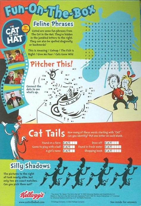 Cereal Box Games, Cereal Box Design Ideas, Back Of Cereal Box Games, Cereal Box Illustration, Cereal Branding, Cereal Box Games Back Of, Custom Cereal Box Design, How To Close Cereal Boxes, Fanzine Ideas