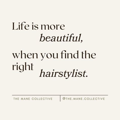 #quote #hairquote #hairstylist #hairstylistrelate #hairstylistfunny #funnyhair #hairstylistquote #hairstylistinstagram Hairstylist Quotes Inspirational, Hairstylist Aesthetics, Salon Quotes Marketing, New Haircut Quotes, Hair Quotes Stylist, Hair Sayings, Salon Content, Hairstyle Quotes, Aspiration Quotes