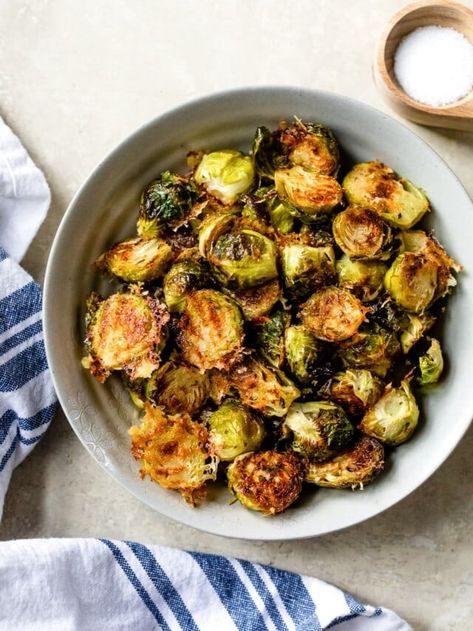 Roasted Brussels Sprouts With Parmesan, Toasted Brussel Sprouts Simple, Crispy Parmesan Brussel Sprouts, Smash Brussel Sprouts, Parmesan Brussel Sprouts Roasted, Parmesan Roasted Brussels Sprouts, Parmesan Brussel Sprouts, Crispy Brussel Sprouts, Brussel Sprout Recipes Roasted