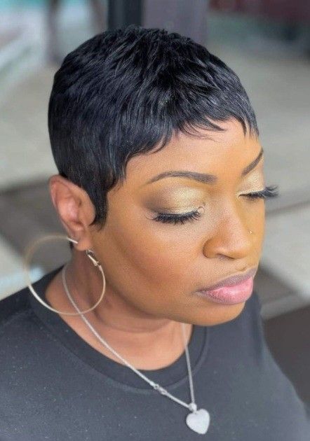 Very Short Black Hairstyles, Shirt Pixie Haircut For Black Women, Extremely Short Hairstyles For Women, Short Pixie Cuts For Black Women, Very Short Hair Black Women, Straight Pixie Haircut, Short Pixie Haircuts For Black Women, Relaxed Pixie Haircut Black Women, Short Hair Cuts For Black Women Relaxed