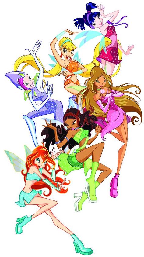 THIS GIRLS ARE AMAZING! I start watching the series with 4 years old and when the put it again, when I was 11, I watched it too! Winx Club Group, Winx Characters, Klub Winx, Bloom Winx Club, Halloween Inspo, House Diy, Cute Fit, Fairy House, Winx Club