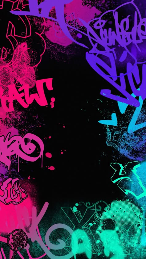 Neon Comic Art, Neon Graffiti Wallpaper, Graphity Street Art Wallpaper, Graffiti Color Palette, Neon Colour Wallpaper, Neon Backgrounds Glow, Graffiti Aesthetic Wallpaper, Neon Phone Wallpapers, Grafitti Wallpaper