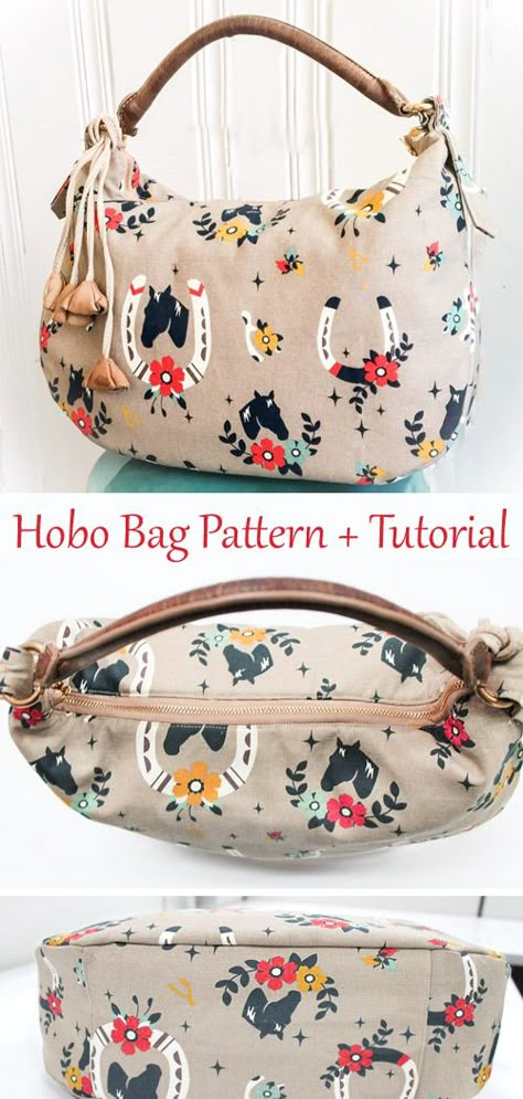 Hobo Bag Patterns, Bags Patterns, Shoulder Bags Pattern, Bag Pattern Free, Handbag Pattern, Hobo Style, Back Bag, Handbag Patterns, Pattern Tutorial