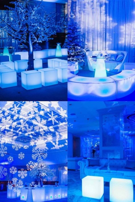 Venue Transformation, Winter Wonderland Ball, Winter Solstice Party, Winter Wonderland Party Theme, Ice Party, Winter Party Themes, Wonderland Events, Winter Ball, Holiday Party Themes