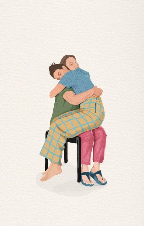 #illustrationart #giselledekel #cuteillustrations #motherhood Meaningful Illustration, Motherhood Illustration, Motherhood Art, Bedroom Illustration, Arab Culture, Family Illustration, I Love You Mom, Woman Illustration, Love Illustration