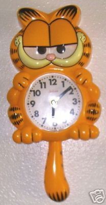 Garfield wall clock with swinging tail Fat Orange Cat, Garfield Pictures, Garfield Images, Moving Eyes, Garfield Cat, Pendulum Wall Clock, Cocoppa Wallpaper, Dream Room Inspiration, House Room