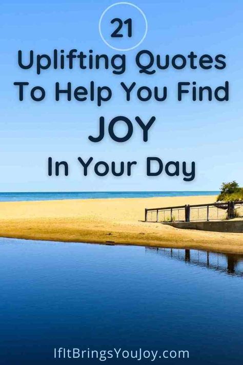 Get a daily boost of joy with a collection of inspirational quotes? Enjoy uplifting quotes that will help you improve your mood and provide a spark of joy in your day. Joy is a choice! #quotes Joyful Day Quotes, What Brings Me Joy, Choice Quotes, Inspirational Words Of Encouragement, Quotes Literature, Uplifting Quotes Positive, Family Quotes Inspirational, Inspirational Motivational Quotes, Joy Quotes