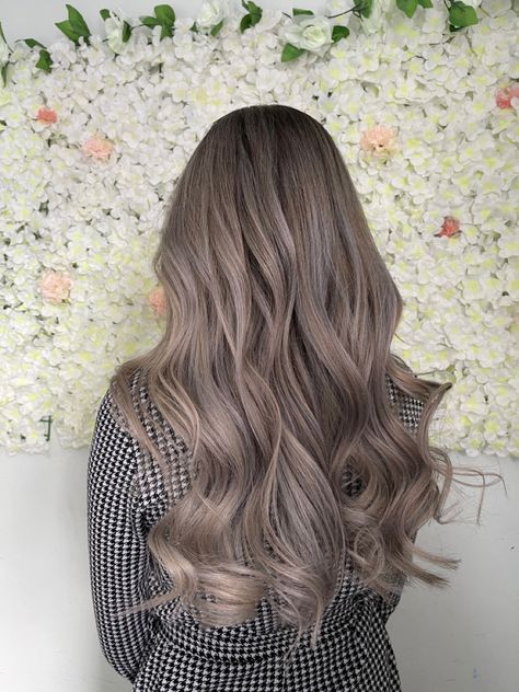 Pearl Ash Brown Hair, Ash Bronze Hair, Muted Ash Brown Hair, Balayage Hair Ashy Blonde, Mink Hair Color, One Tone Hair Color Ash Brown, Ashy Cool Tone Brown Hair, Platinum Brown Hair, Ash Brown Full Hair Color