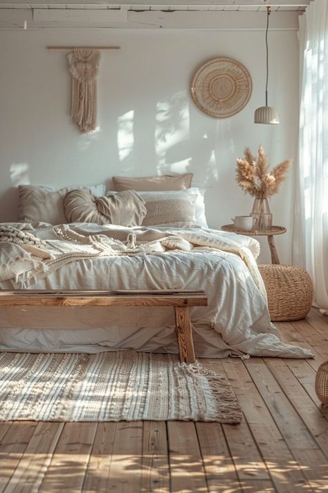 29 Boho Coastal Bedroom Ideas for a Breezy, Beachy Haven 4 Boho Coastal Bedroom, Coastal Bedroom Ideas, Boho Beach House, Beachy Bedroom, Beach House Bedroom, Coastal Bedroom Decorating, Coastal Theme, Permanent Vacation, Bedroom Updates