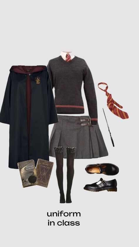 Gryffindor Outfit, Harry Potter Outfits, Character Outfits, Lookbook Outfits, Teen Fashion Outfits, Teen Fashion, Hogwarts, Harry Potter, Fashion Outfits