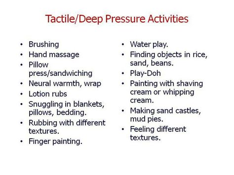 Deep pressure activities Sensory Defensiveness, Sensory Seeking Adults, Deep Pressure, Deep Pressure Activities, Deep Pressure Sensory, Deep Sensory Activities, Tactile Sensory Activities For Adults, Sensory Pressure Activities, Proprioceptive Activities For Adults