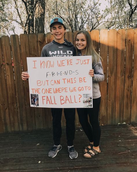 Prom Asks For Guys, Fall Ball Proposal Ideas, Hoco Sign Ideas For Friends, Prom Signs For Friends, Bbf Goals, Prom Asks, Best Prom Proposals, Dance Signs, Formal Proposal