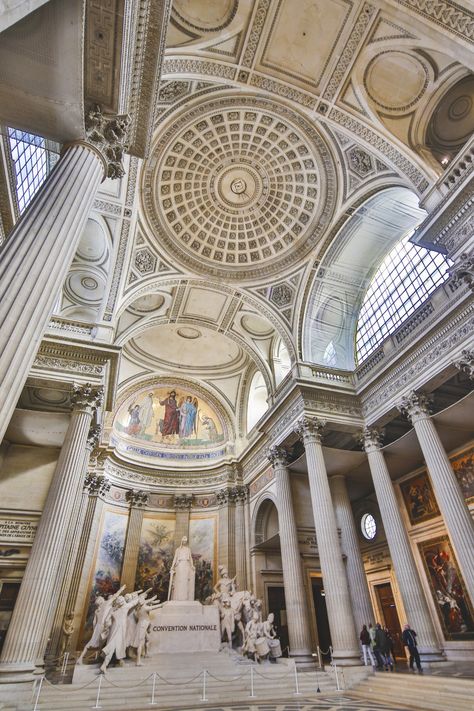 Paris Pantheon, Rome Pantheon, Pantheon Paris, French Landmarks, Cavo Tagoo Mykonos, Architecture Classic, Paris Landmarks, Paris Architecture, Interior Minimalista