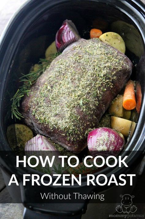 How To Cook A Frozen Roast Without Thawing Frozen Roast In Crockpot, Frozen Roast, Pot Roast Crock Pot Recipes, Sirloin Tip Roast, Frozen Beef, Cooking A Roast, Slow Cooker Roast, Crockpot Roast, Frozen Meat