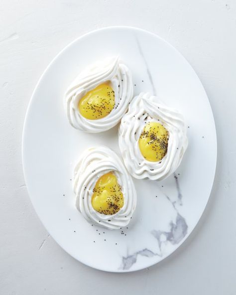 Egg-Shaped Meringue Nests Meringue Nests, Easter Foods, Meringue Desserts, Easter 2024, Easter Desserts Recipes, Easter Dinner, Easter Candy, Easter Dessert, Diy Easter