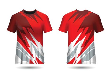 Sports Racing Jersey Design Vector Template School Sports Shirts, Cricket T Shirt Design, Design Racing, Cycling Jersey Design, Racing Jersey, Cricket T Shirt, Red And Black Wallpaper, Sports Tshirt Designs, Sport Shirt Design