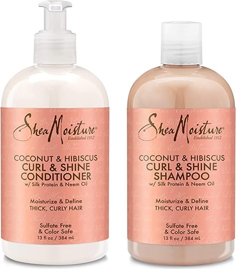 Shea Moisture Shampoo, Shea Moisture Coconut, Girl Hygiene, Curly Shampoo, Healthy Curly Hair, Coconut Hibiscus, Curl Products, Products For Curly Hair, Curl Shampoo