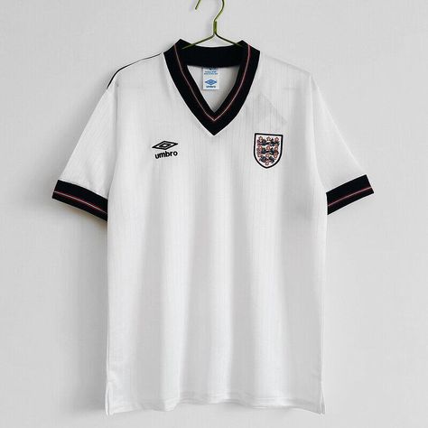 Free Delivery Worldwide + Zero Taxes Buy 1 Get 2nd Half Price Please check out our other Retro English shirts here Size S = 38" Chest Size M = 40" Chest Size L = 42" Chest Size XL = 44" Chest Size XXL = 46" Chest England Jersey, Liverpool Manchester United, England Homes, Retro Jersey, Retro Soccer, Football History, Retro Football Shirts, Classic Football Shirts, Classic Football