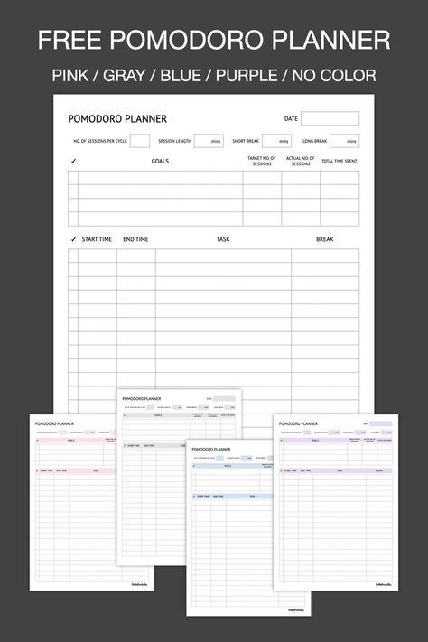 Pomodoro Planner Free Printable, Printable Meal Planner Monthly, Pomodoro Planner, Study Planner Printable Free, Travel Budget Planner, Budget Planner Free, Weekly Budget Planner, Psychology Humor, Daily Planner Printables Free