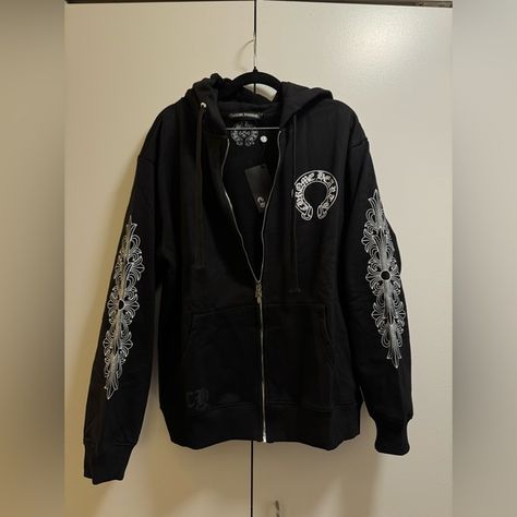 Chrome Hearts Horsheshoe Zip Up Hoodie US M | 100% Authentic traded in-store ✅ Chrome Hearts Hoodie, Horseshoe Logo, Iconic Design, Chrome Hearts, Zip Up Hoodie, Zip Up, Timeless Style, Timeless Fashion, Zip Ups