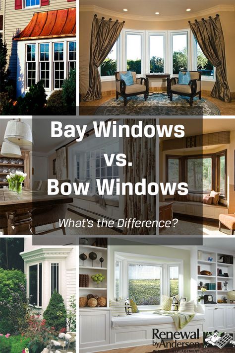 What’s the difference between a bay window and a bow window, and which style is best for your home? Bay Window Barn Door, Kitchen Bow Window Ideas, Style A Bay Window Living Rooms, 5 Bay Window Ideas, Round Bay Window Ideas Living Room, Bay Window Conversion, Narrow Bay Window Ideas, Bowed Window Ideas, What To Do With A Bay Window