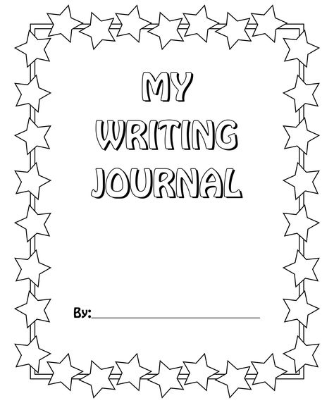 My Journal Cover Page Printable, Writing Journal Pages, Writing Journal Covers, Symptom Journal, Prayer Journal Template, Quilt Journal, Centers Kindergarten, Exercise Tracker, Study Printables