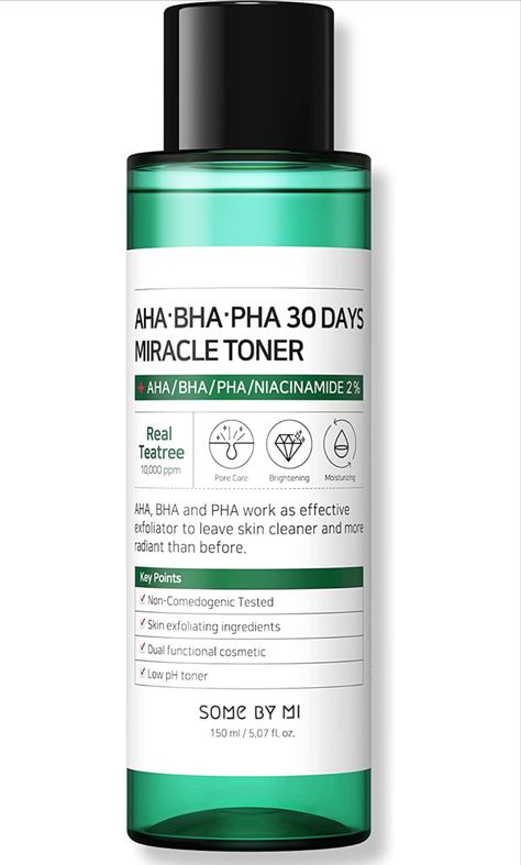 Some by mi AHA BHA PHA 30 Days Miracle Toner (150ml 5.07fl. oz) somebymi Korean Toner, Miracle Toner, Some By Mi, Exfoliating Toner, Best Skin Care Routine, Korean Skin Care, Aha Bha, Korean Skin, Facial Exfoliator