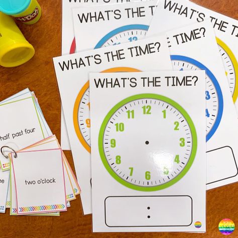 Learning To Tell Time, Telling Time Activities, Teacher Aide, Learn To Tell Time, Time Activity, Importance Of Time Management, Playdough Mats, Teaching Time, Math Methods