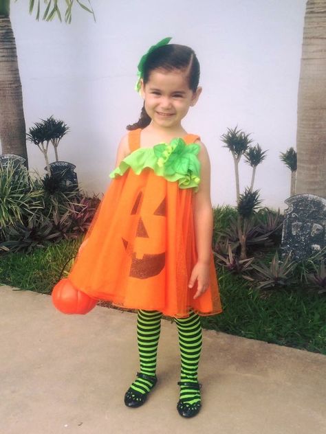 Baby girl little pumpkin costume dress and stripe leggins cute and fluffy Kids Costume Ideas, Pumpkin Dress, Pumpkin Costume, Dress Woman, Diy Pumpkin, Halloween Dress, Costume Dress, Kids Costumes, Halloween Ideas