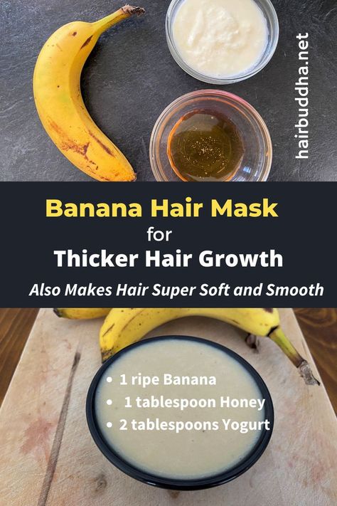 Soft Hair Remedies Diy, How To Get A Thick Hair, Banana Mask For Hair Growth, Hair Shiny And Soft How To Make, Hair Mask For New Hair Growth, Mayonnaise Hair Mask For Growth, Hair Care At Home Diy, Hair Pack For Thick Hair, Hair Mask For Moisture And Growth