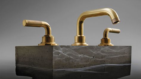 California Faucets’ New Descanso™ Series - California Faucets Luxury Bathroom Design, Faucets Bathroom, California Faucets, Bathroom Sanctuary, Industrial Chic Style, Industrial Style Bathroom, Wall Faucet, Shower Fittings, Style Bathroom