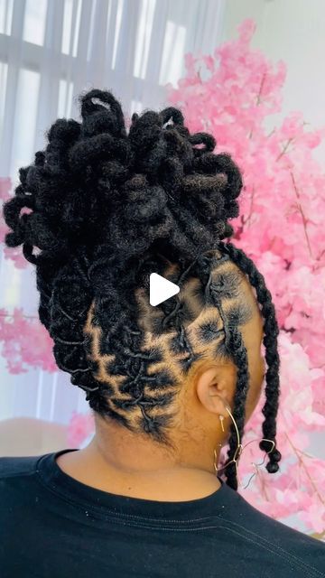 Atlanta Hair Care on Instagram: "Loc Retwist & Petal Bun Style 🌸

Book your next retwist with us by clicking the link above in our bio. 💕

We look forward to seeing you soon. 

#atlantalocs #atlantaloctician #atlantalocstylist #starterlocjourney #atlantahairstyles #atlstarterlocs 
#starterlocs #locbob #locretwist #locretwistnstyle #atllocretwist 
#atlloccolor #atlantaloccolor #locbobstyle #locstyle 
#atlhairsalon #atlhairstyles #atlhairstylists #atlloctician #longlocs 
#locsatlanta #locsatl #locstylist #locstyling #locstylesforwomen #locstylesformen #locnation #hairinpeace #hairinpeacebeautysalon #atllocstylist" Short Loc Ponytail Styles, Flat Twist Loc Styles, Petal Bun Locs, Loc Petal Styles, Loc Petal Bun, Loc Retwist Styles For Women, Retwist Locs Style, Loc Retwist, Loc Updo