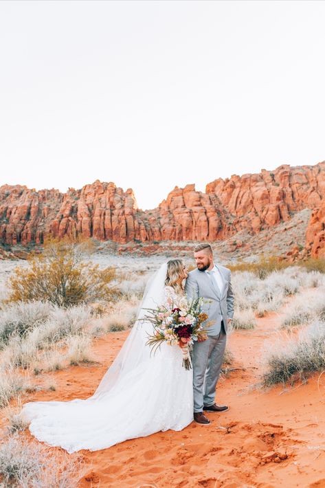 Snow Canyon State Park, Red Rock Bridals, Pritchett Bridal Gown, engagement pose anything, lace top wedding, beaded top wedding, classic wedding curled hair, utah valley bride vendor, st george bridals, st george wedding, 2020 wedding, snow canyon, utah, red rock, utah wedding photographer, St George Wedding, St George Utah Wedding, Snow Canyon Wedding, St George Engagement Photos, Pritchett Bridal, Utah Red Rocks, Wedding Snow, Red Rock Wedding, 2026 Wedding