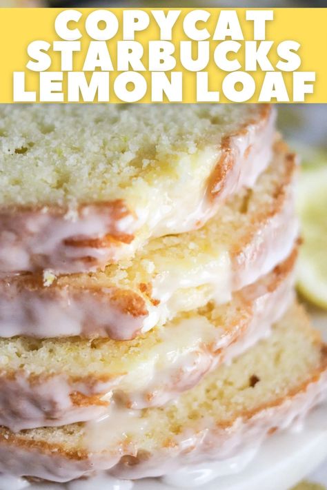 BEST COPYCAT RECIPE!!!! This citrusy moist lemon pound cake topped with a sweet icing is perfection! Making this Copycat Starbucks Lemon Loaf at home is so easy! Starbucks Pound Cake Recipe, Best Lemon Pound Cake, Copycat Starbucks Lemon Loaf, Moist Lemon Pound Cake, Lemon Loaf Recipe, Starbucks Lemon Loaf, Starbucks Lemon, Lemon Loaf Cake, Lemon Pound Cake Recipe