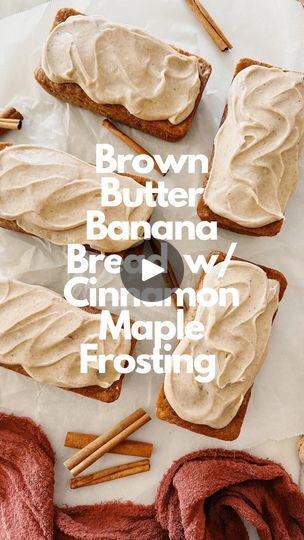 Facebook Maple Frosting Recipe, Banana Bread With Cinnamon, Brown Butter Banana Bread, Butter Banana Bread, Cinnamon Banana Bread, Simmer Pot Recipes, Maple Frosting, Pumpkin Recipes Dessert, Fall Breakfast