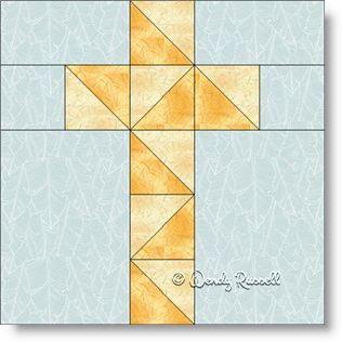 Cross - Variation - Free Quilt Block Pattern Cross Quilt Block, Bible Quilt, Free Quilt Block Patterns, Quilt Layouts, Bible Cases, Cross Quilt, Quilting Designs Patterns, Quilt Block Patterns Free, Diy Advent Calendar