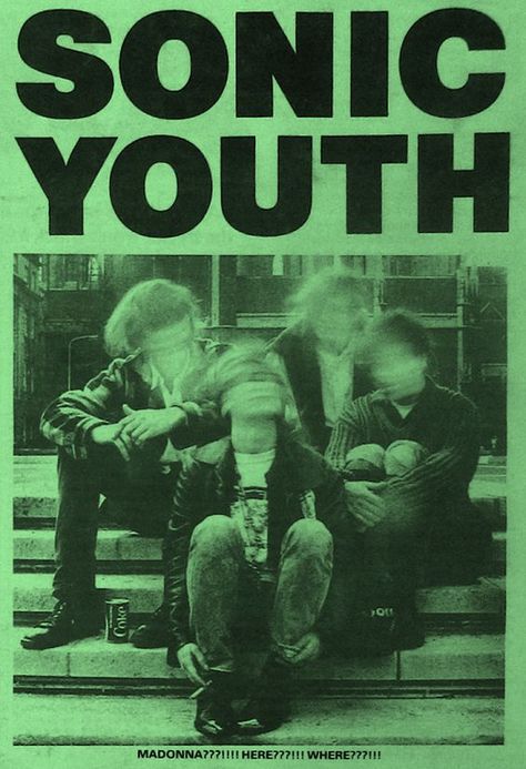 Go Media's Blog | 90's Graphic Design Inspiration Sonic Youth Poster, 90s Graphic Design, Punk Poster, Band Poster, Arte Punk, Desain Editorial, Sonic Youth, Judas Priest, Rock Posters