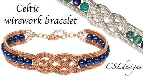 Tutorial Macramé, Wire Tutorials, Wire Jewelery, Wire Wrapped Jewelry Tutorials, Wire Jewelry Tutorial, Wire Jewelry Designs, Wire Wrapped Bracelet, Diy Wire Jewelry, Wire Work Jewelry