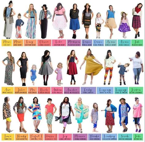 Lularoe Shirts Styles, Lularoe Styles Guide, Dress Style Names, Dress Name, Halloween Leggings, Skirts For Kids, Lularoe Styling, Lula Roe Outfits, Lularoe Leggings