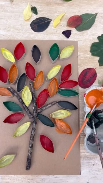 Autumn Eyfs Activities, Egg Box Craft, After School Activity, Family Tree Craft, Fall Preschool Activities, Tree Day, Sensory Board, Kindergarden Activities, Christmas Crafts For Kids To Make