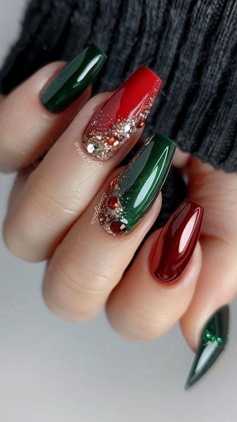 Christmas Gel, December Nails, Red Christmas Nails, Nail Time, Cute Christmas Nails, Christmas Nails Easy, Christmas Gel Nails, Nails Easy, Nails Winter